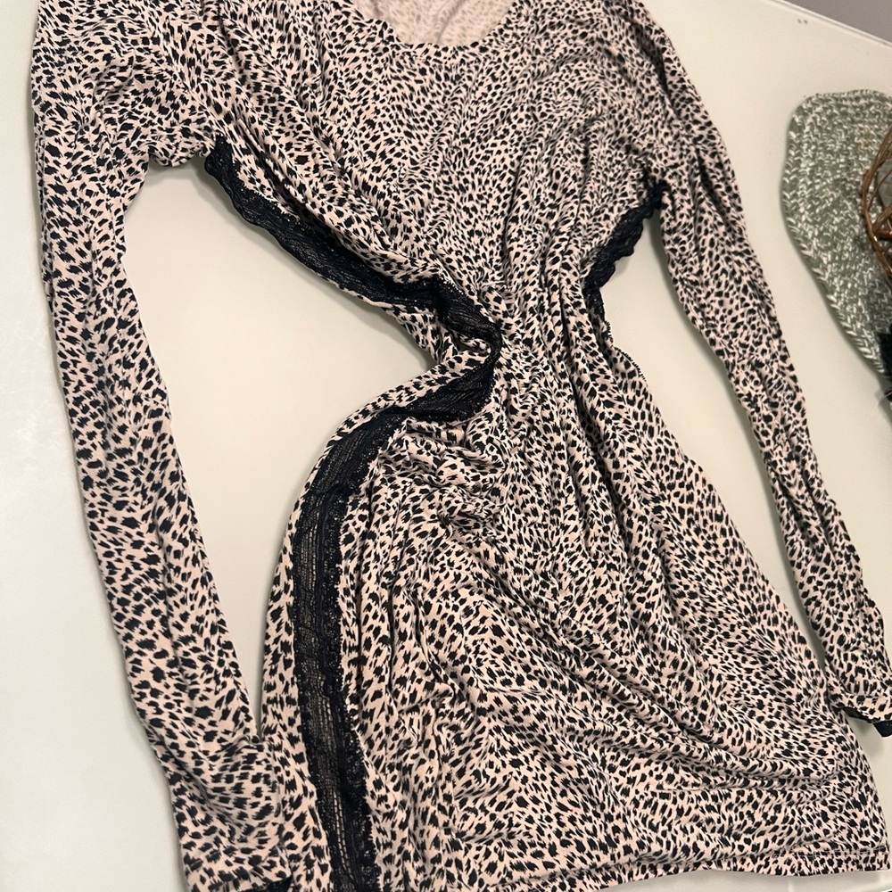 Victoria's Secret Animal Print Long Sleeve Dress